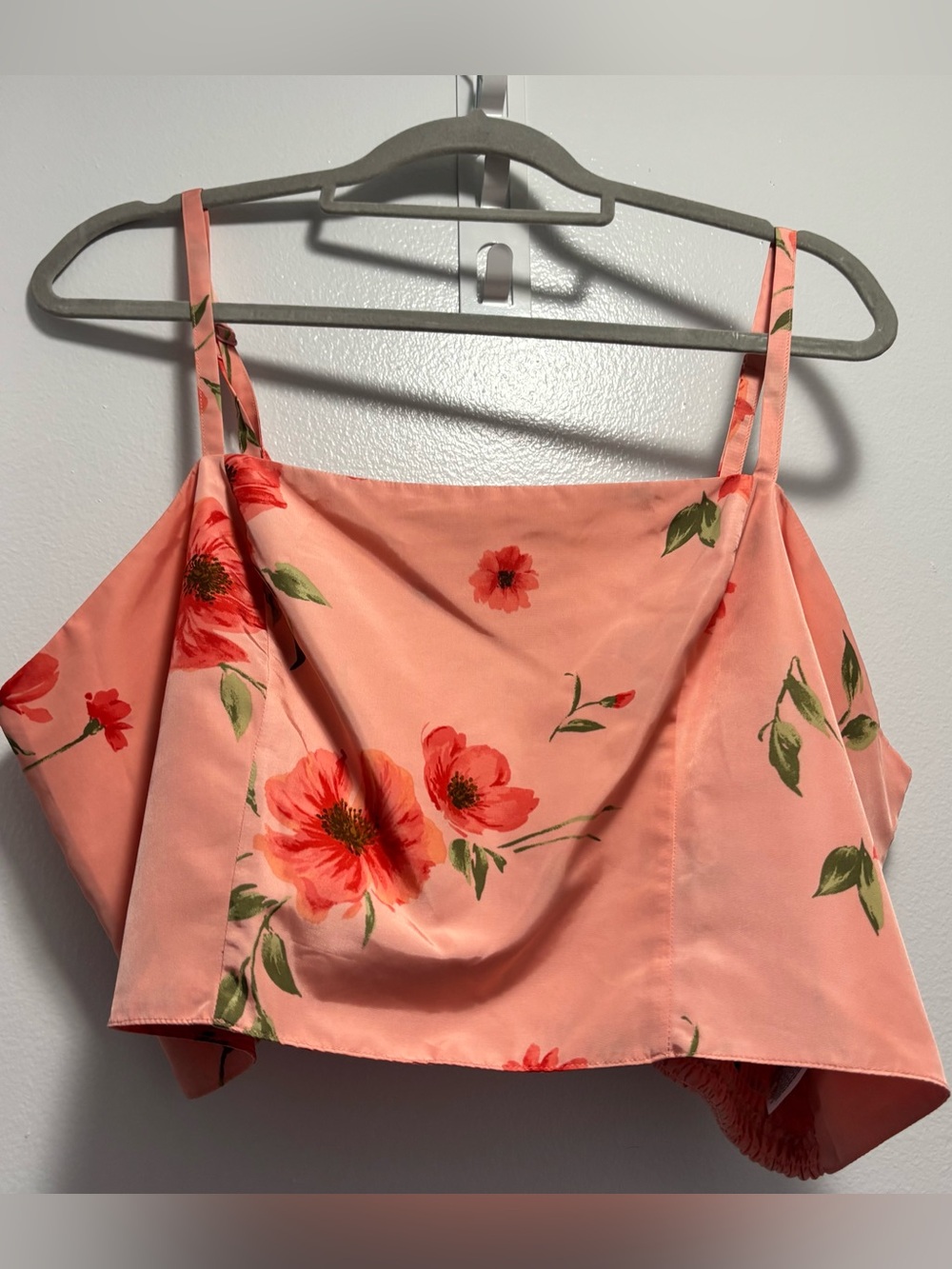 🌸Floral Taffeta Crop Top